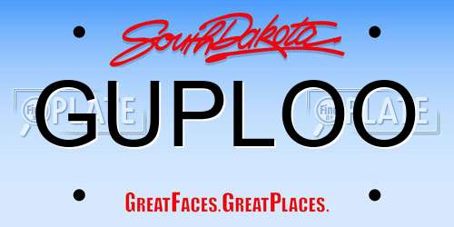 GUPLOO South Dakota License Plate