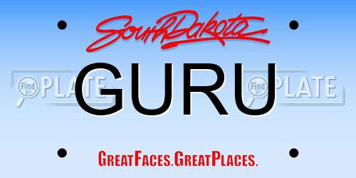 GURU South Dakota License Plate