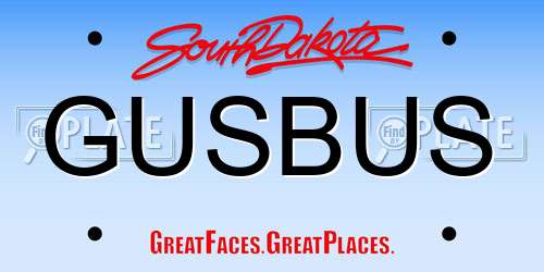 GUSBUS South Dakota License Plate