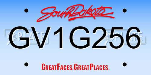 GV1G256 South Dakota License Plate