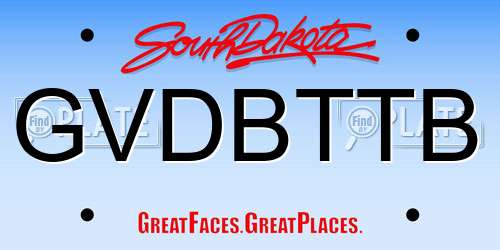 GVDBTTB South Dakota License Plate