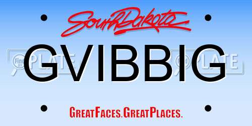 GVIBBIG South Dakota License Plate