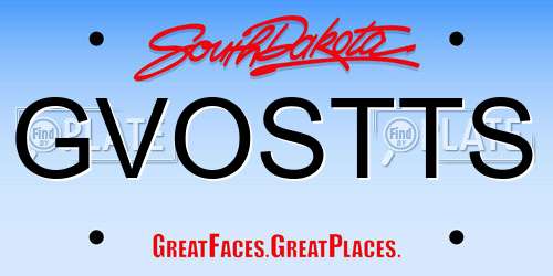 GVOSTTS South Dakota License Plate