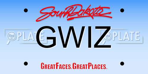 GWIZ South Dakota License Plate