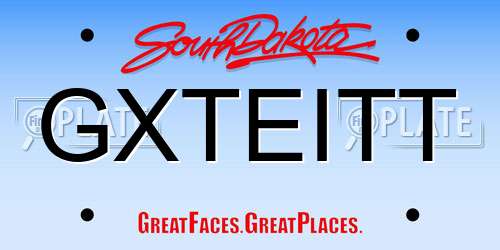 GXTEITT South Dakota License Plate