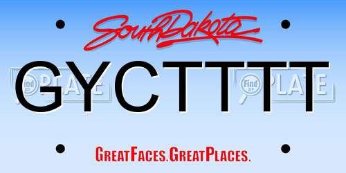GYCTTTT South Dakota License Plate