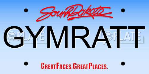 GYMRATT South Dakota License Plate