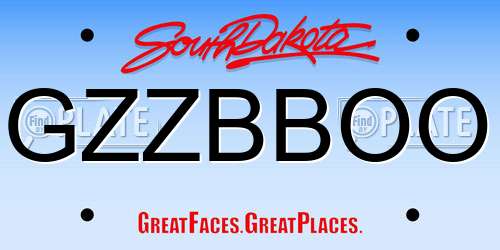 GZZBBOO South Dakota License Plate