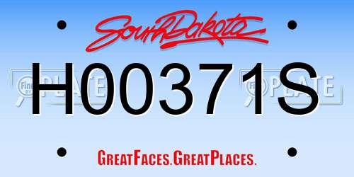 H00371S South Dakota License Plate