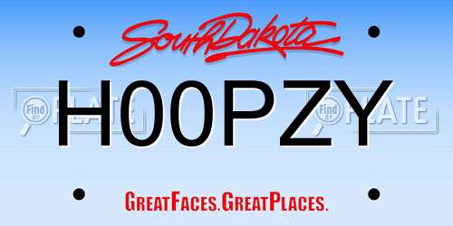 H00PZY South Dakota License Plate