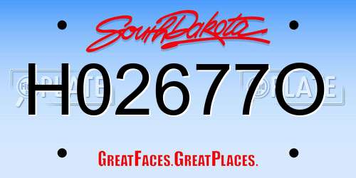 H02677O South Dakota License Plate