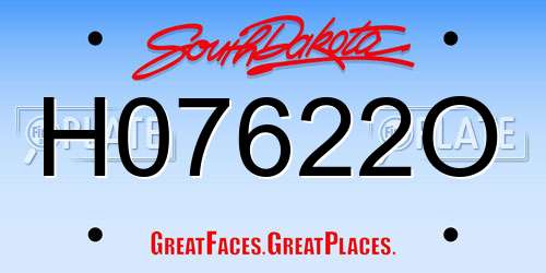 H07622O South Dakota License Plate