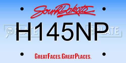 H145NP South Dakota License Plate