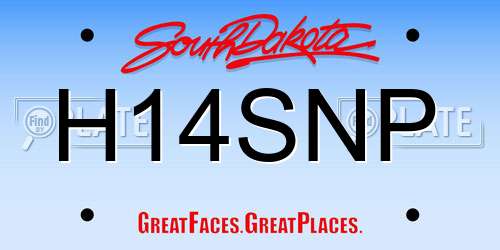 H14SNP South Dakota License Plate