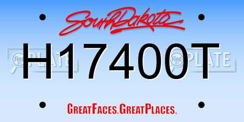 H17400T South Dakota License Plate