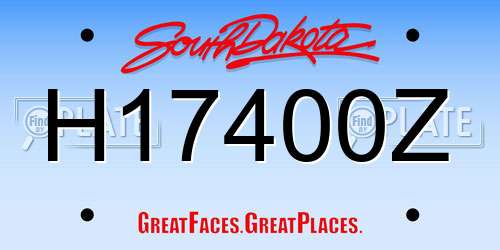 H17400Z South Dakota License Plate