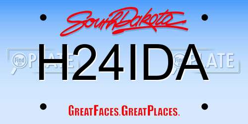 H24IDA South Dakota License Plate