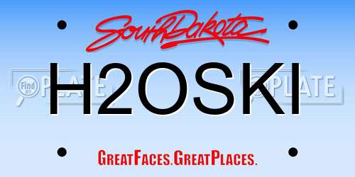 H2OSKI South Dakota License Plate