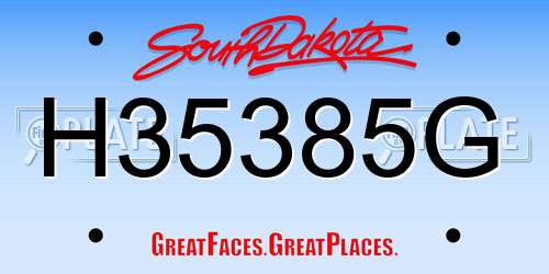 H35385G South Dakota License Plate