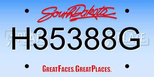 H35388G South Dakota License Plate