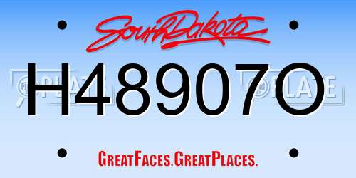 H48907O South Dakota License Plate