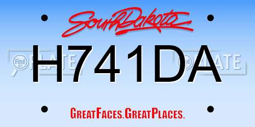 H741DA South Dakota License Plate