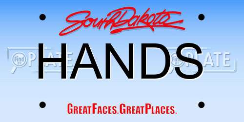 HANDS South Dakota License Plate
