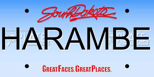 HARAMBE South Dakota License Plate