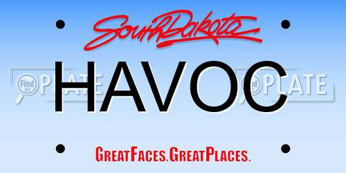 HAVOC South Dakota License Plate