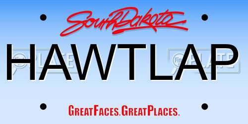 HAWTLAP South Dakota License Plate