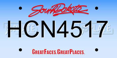 HCN4517 South Dakota License Plate