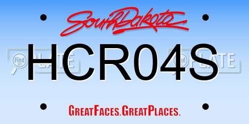 HCR04S South Dakota License Plate