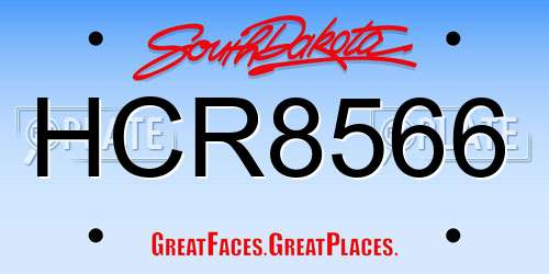 HCR8566 South Dakota License Plate