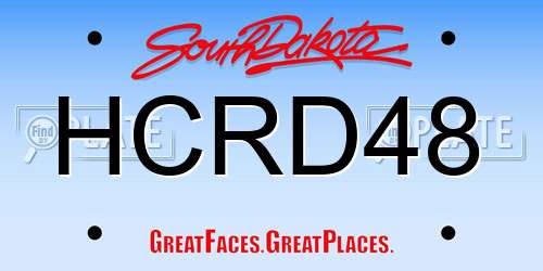 HCRD48 South Dakota License Plate