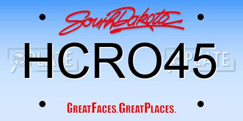 HCRO45 South Dakota License Plate