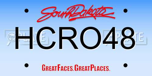 HCRO48 South Dakota License Plate