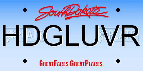 HDGLUVR South Dakota License Plate