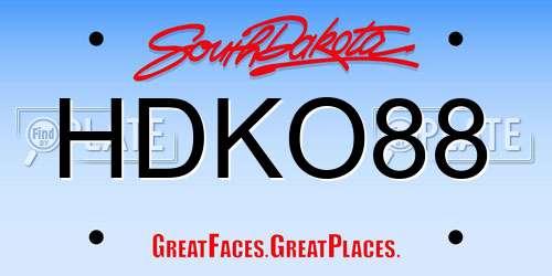 HDKO88 South Dakota License Plate