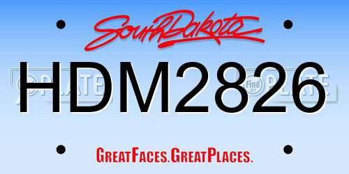 HDM2826 South Dakota License Plate