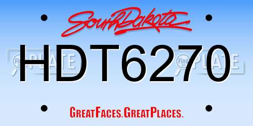 HDT6270 South Dakota License Plate
