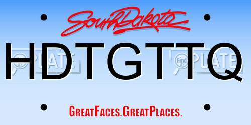 HDTGTTQ South Dakota License Plate