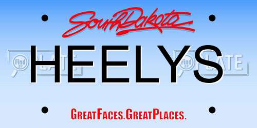HEELYS South Dakota License Plate