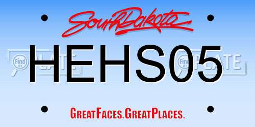 HEHS05 South Dakota License Plate