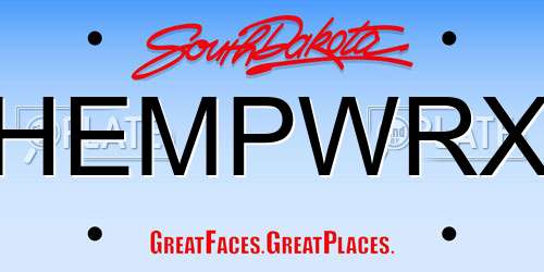 HEMPWRX South Dakota License Plate
