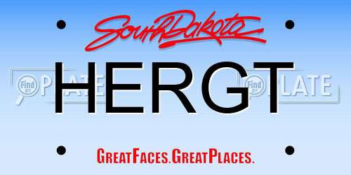 HERGT South Dakota License Plate