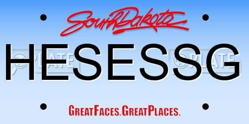 HESESSG South Dakota License Plate