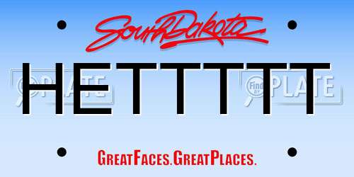HETTTTT South Dakota License Plate