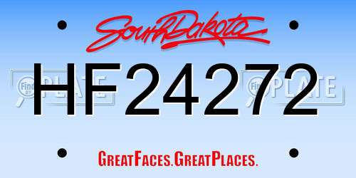 HF24272 South Dakota License Plate