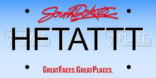 HFTATTT South Dakota License Plate