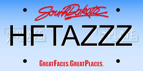 HFTAZZZ South Dakota License Plate